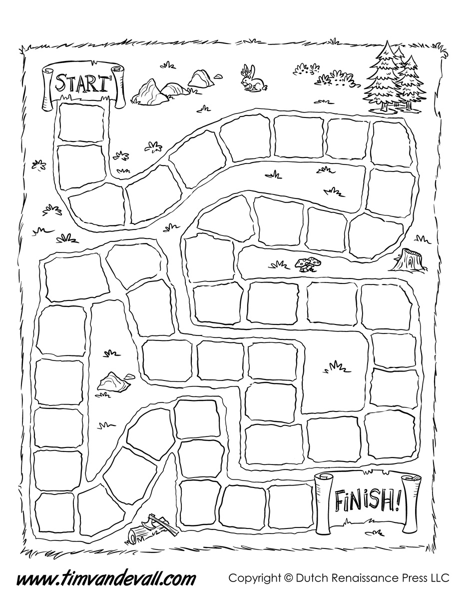 Board Game Template Printable Board Games Blank Game Board