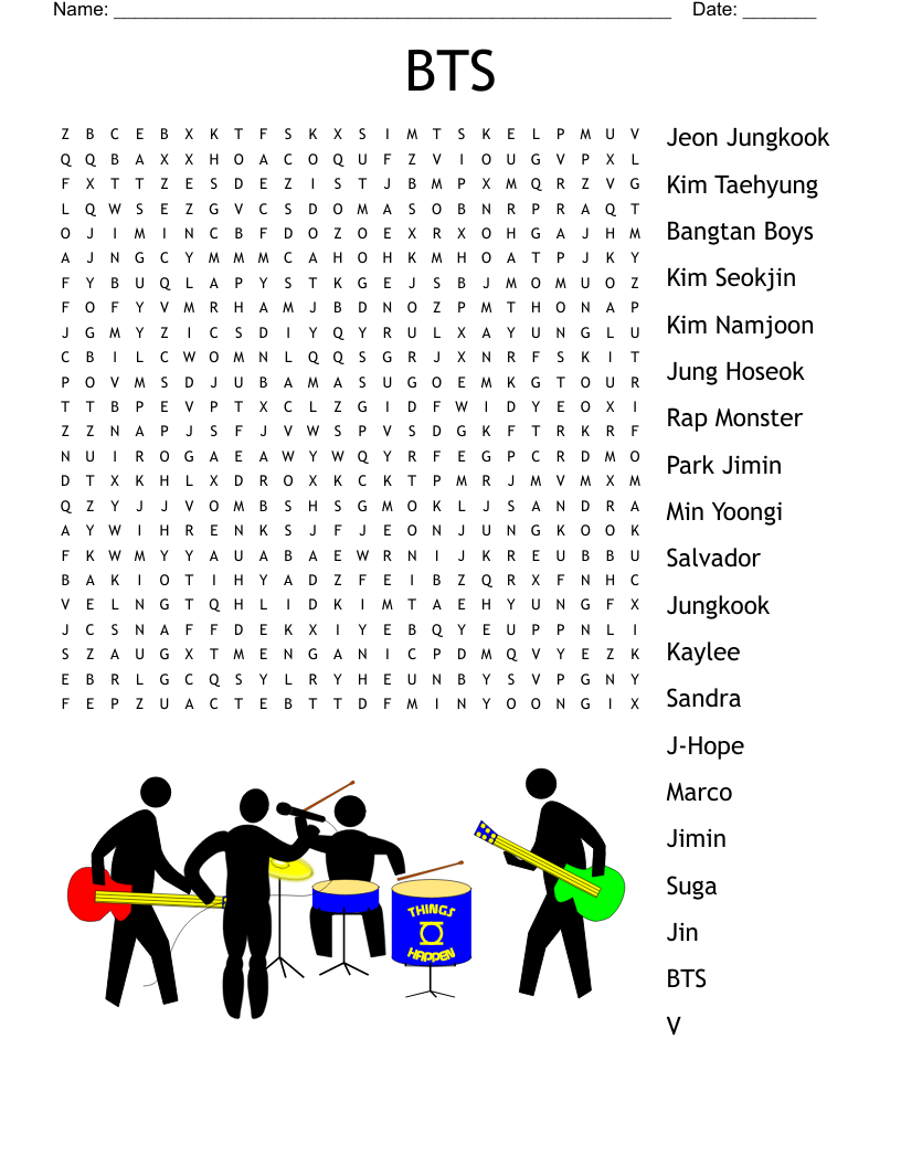 BTS Crossword WordMint