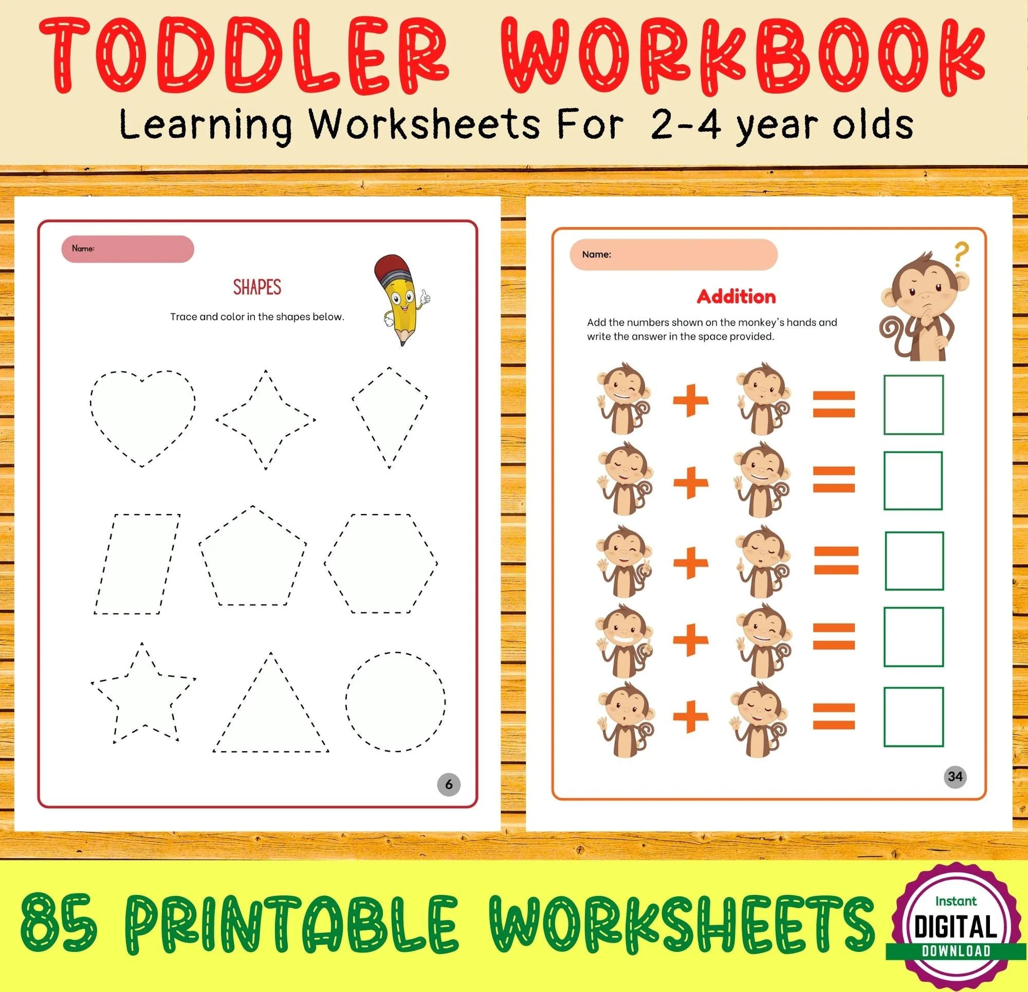 Worksheet For 4 Years Old
