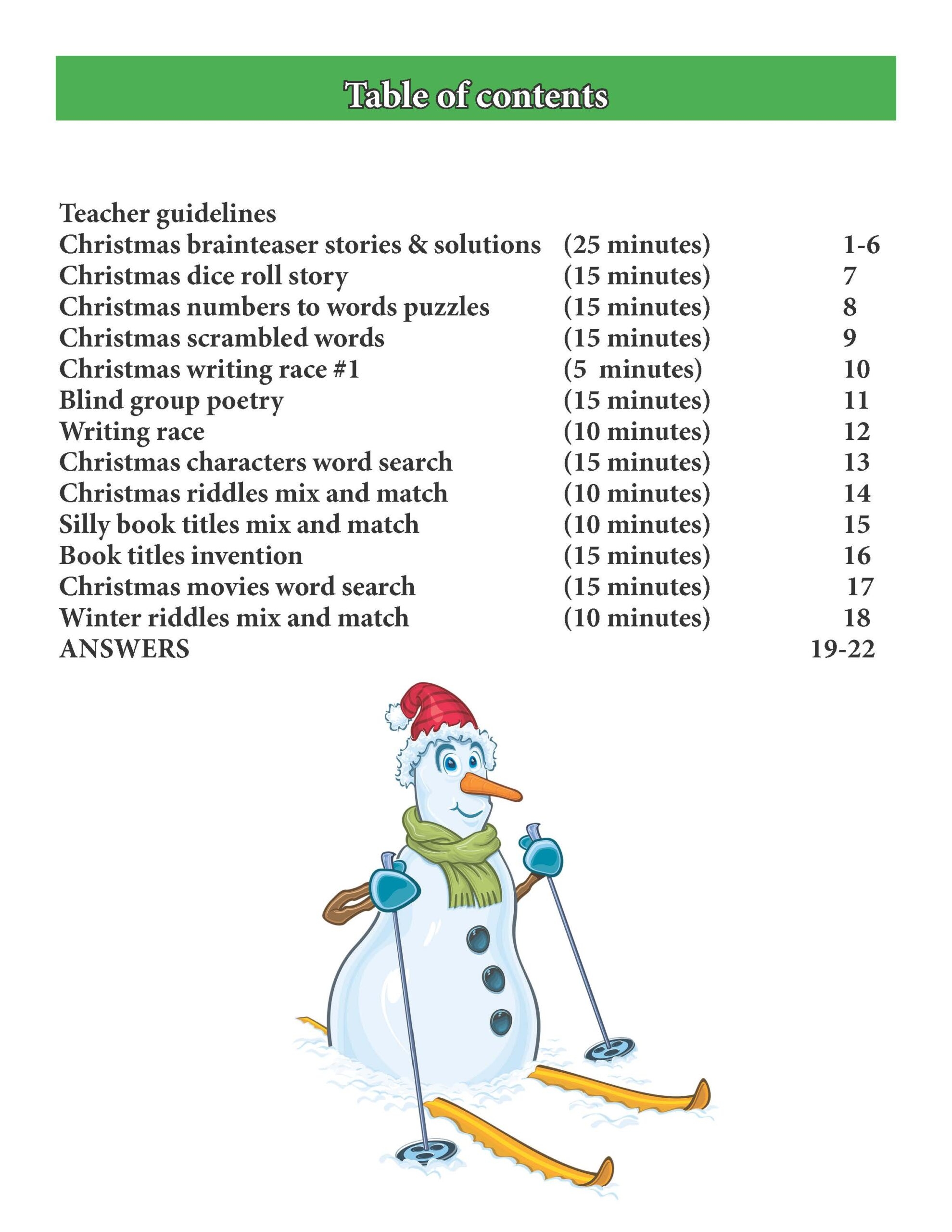 CHRISTMAS BRAIN TEASER MYSTERY STORIES RIDDLES amp PUZZLES FOR 
