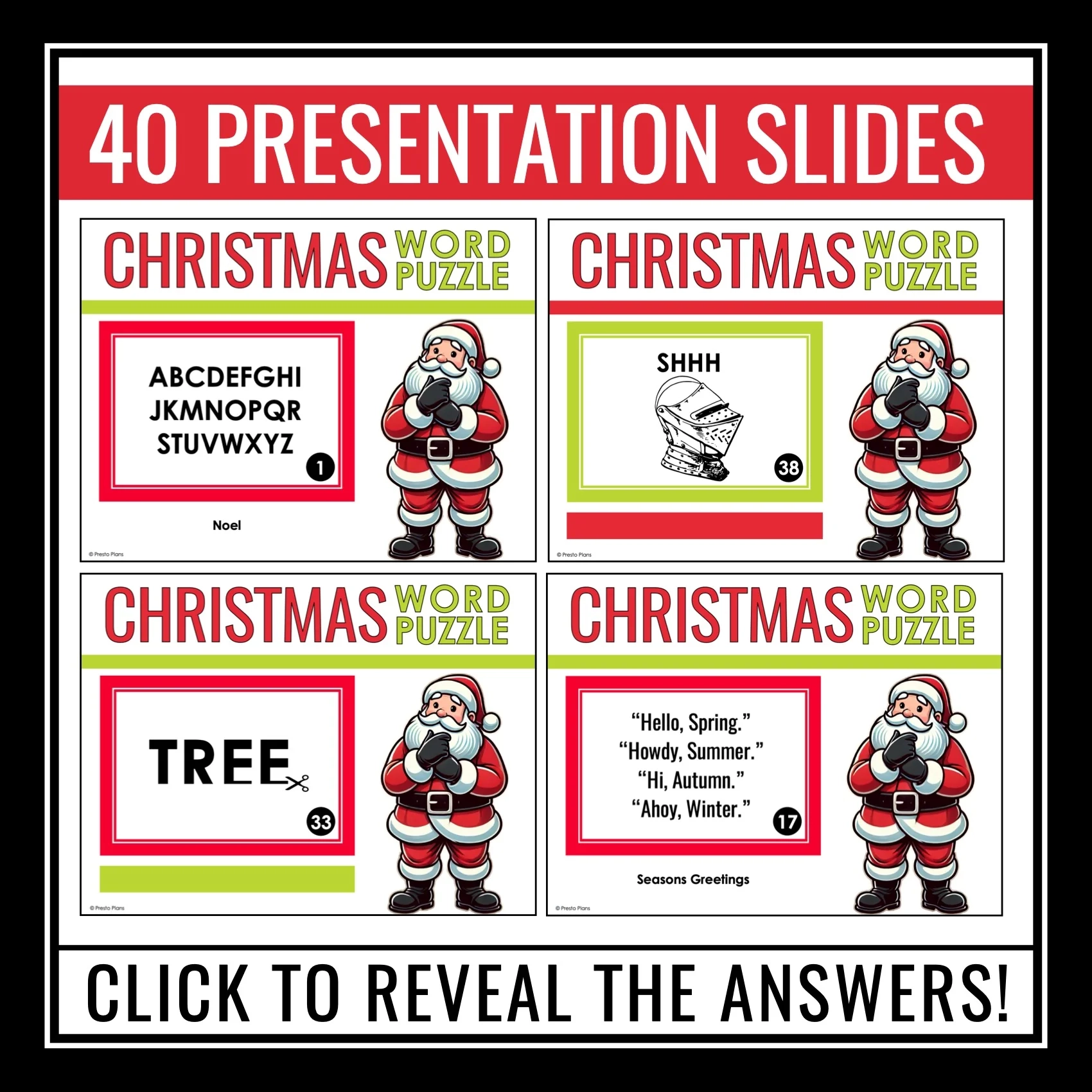 Christmas Puzzles Brain Teasers Printable