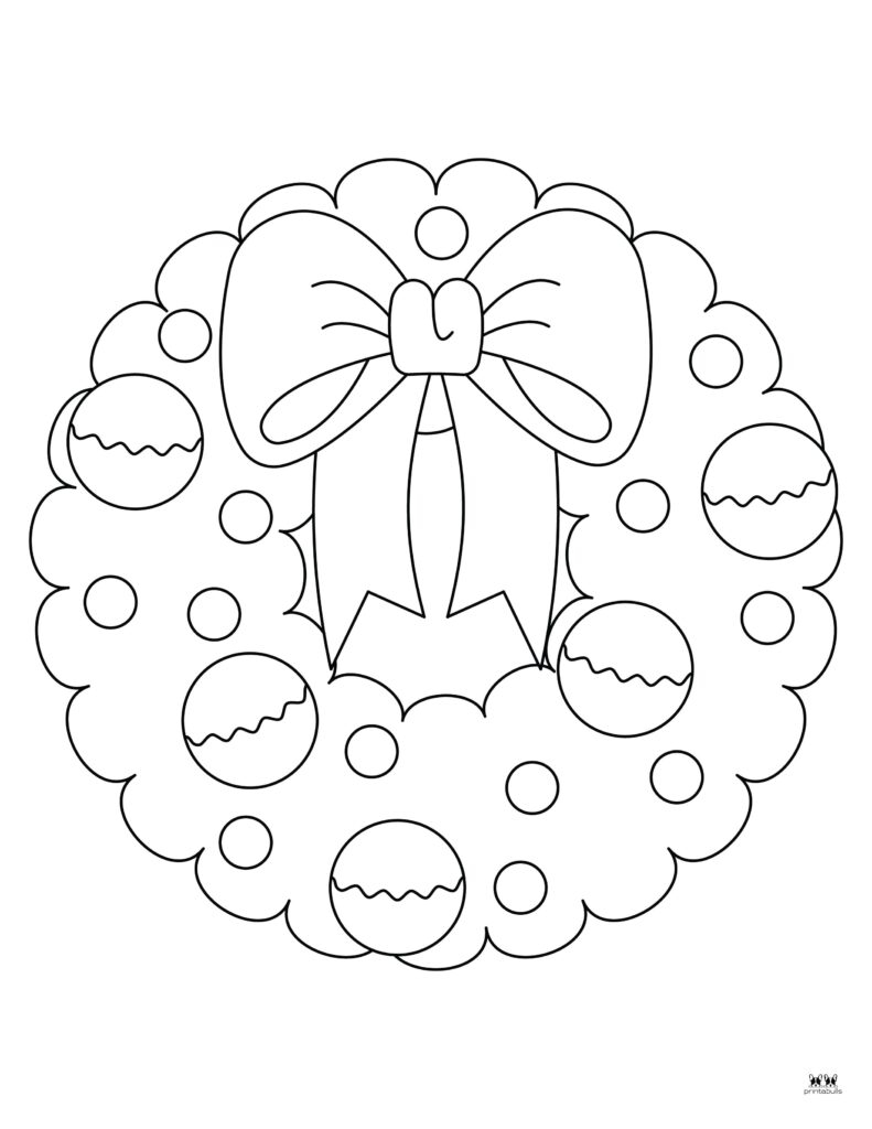Christmas Wreath Printable Template