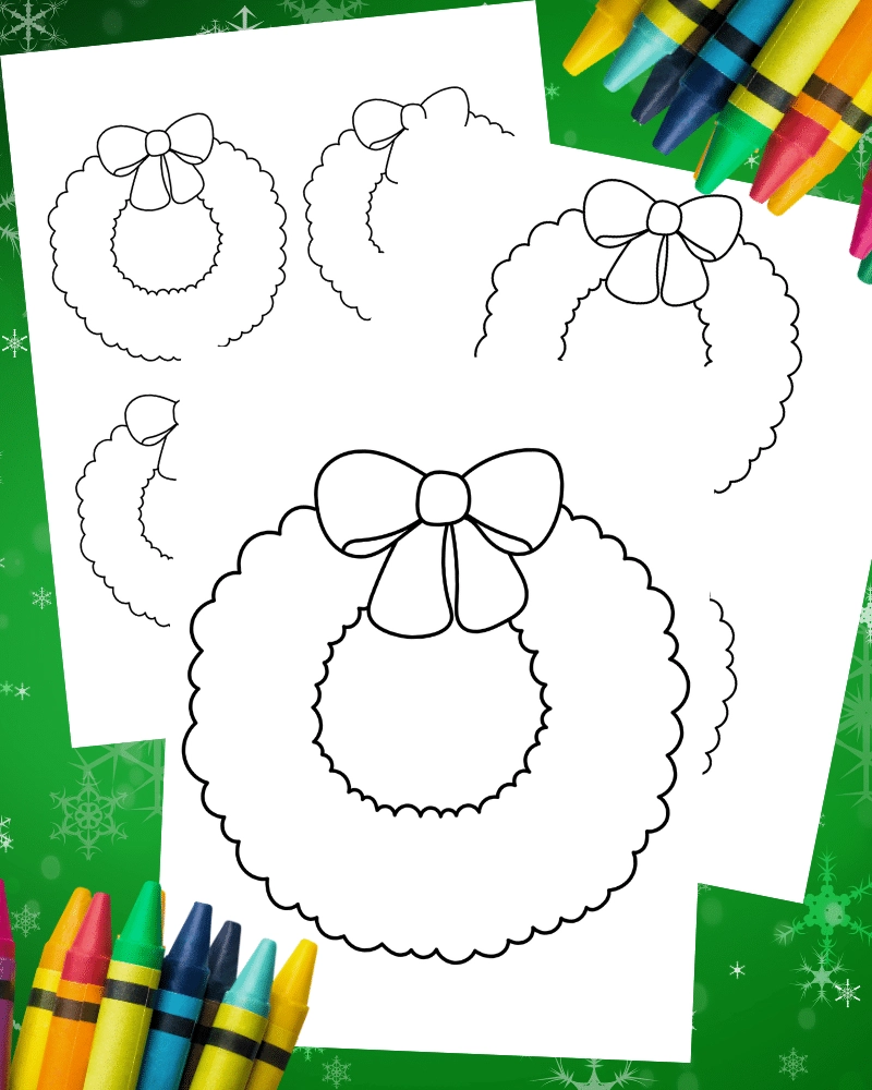 Printable Wreath Template Christmas