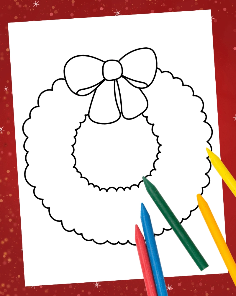 Christmas Wreath Printable Template Craft This Tiny Blue House
