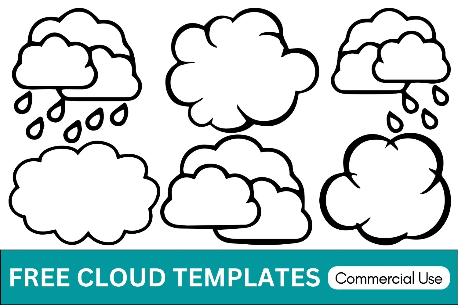 Cloud Templates Free Stencils Printables Cliparts amp Silhouettes