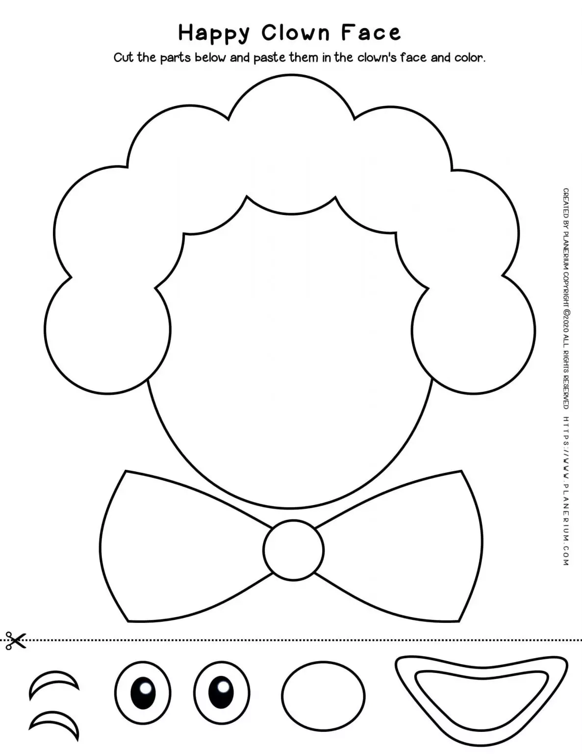 Clown Face To Color