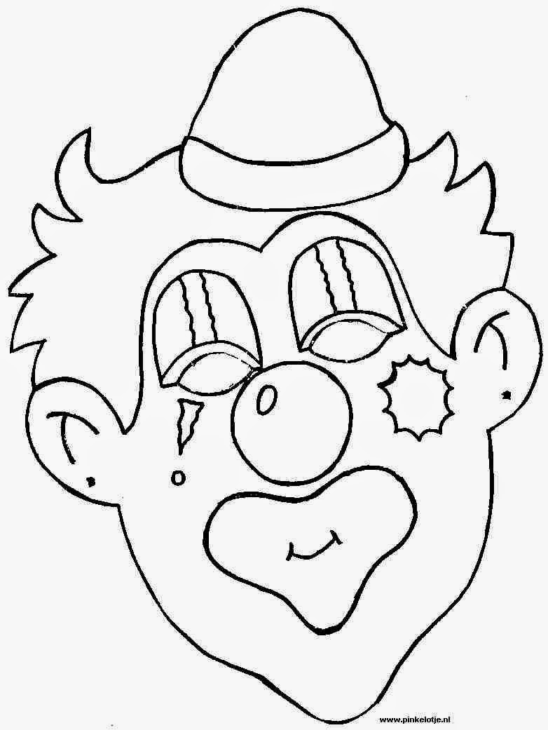 Clowns Free Printable Coloring Masks Or Templates Oh My Fiesta 