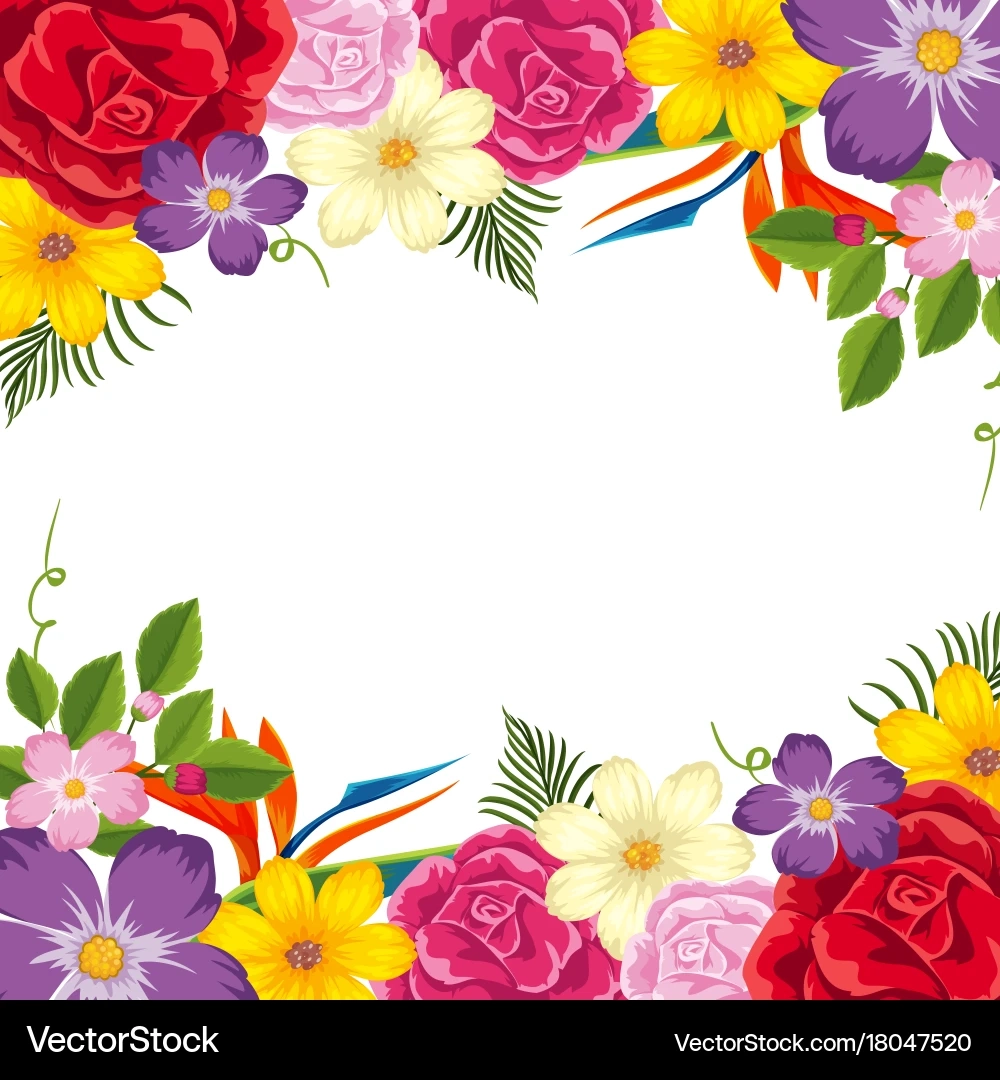 Flower Border Template Free