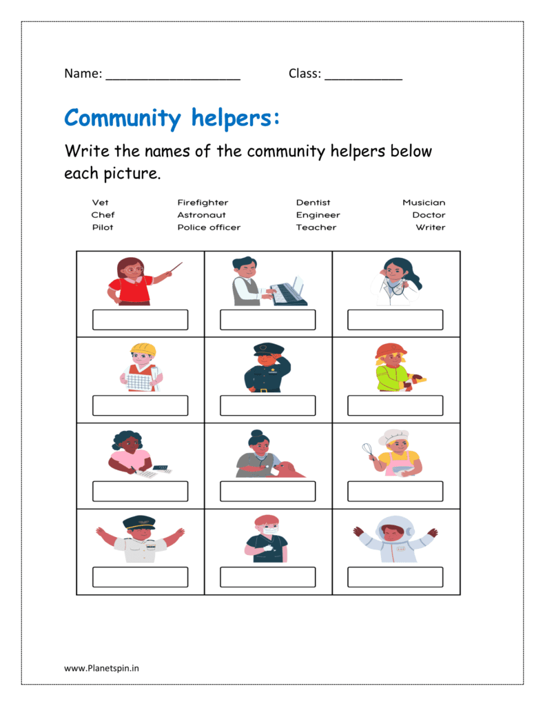 Free Printable Community Worksheets
