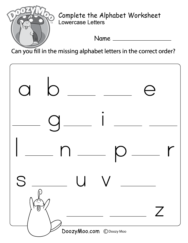 Kindergarten Alphabet Worksheets Free Printables