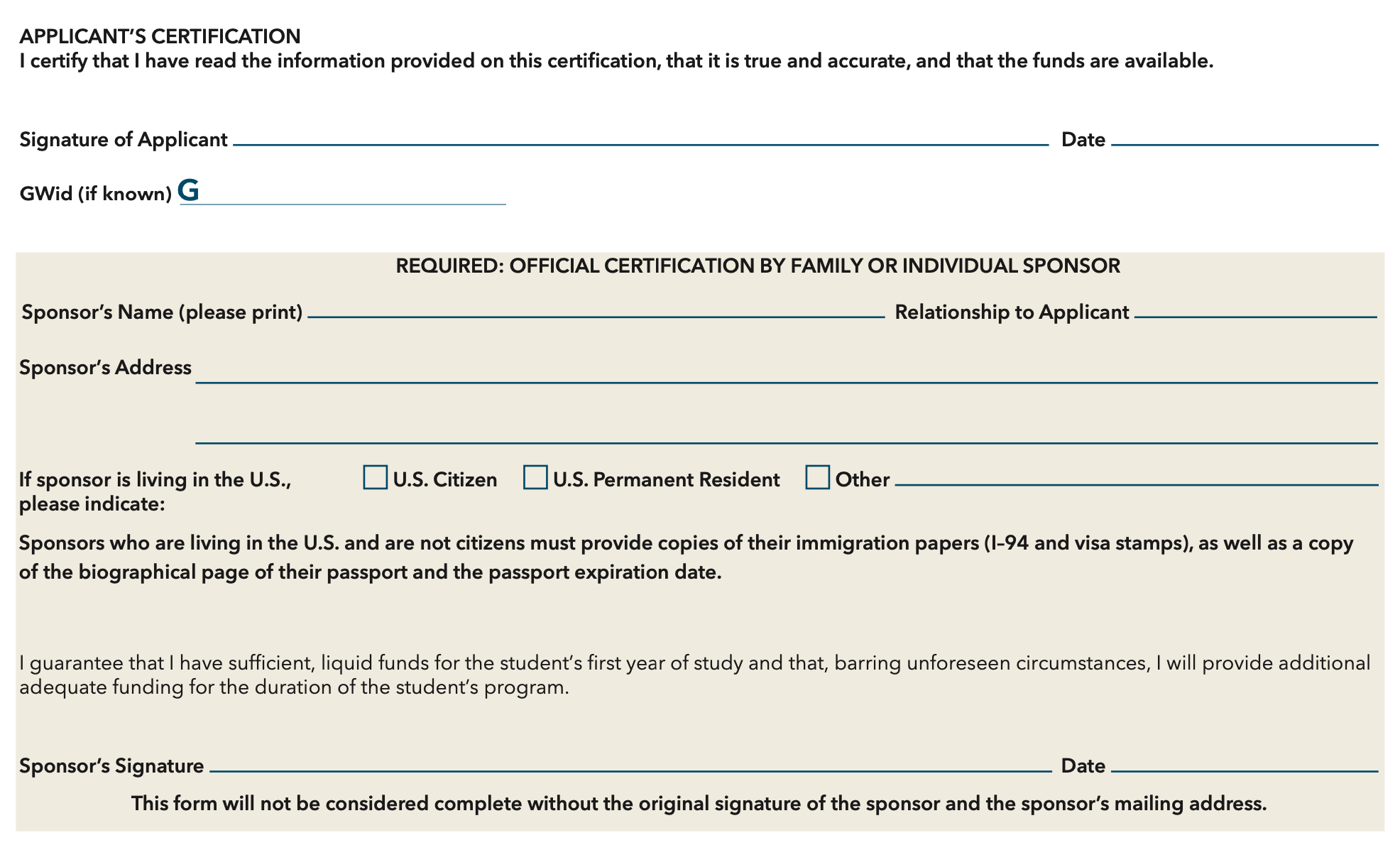 Completing Your I 20 Office Of Undergraduate Admissions The 