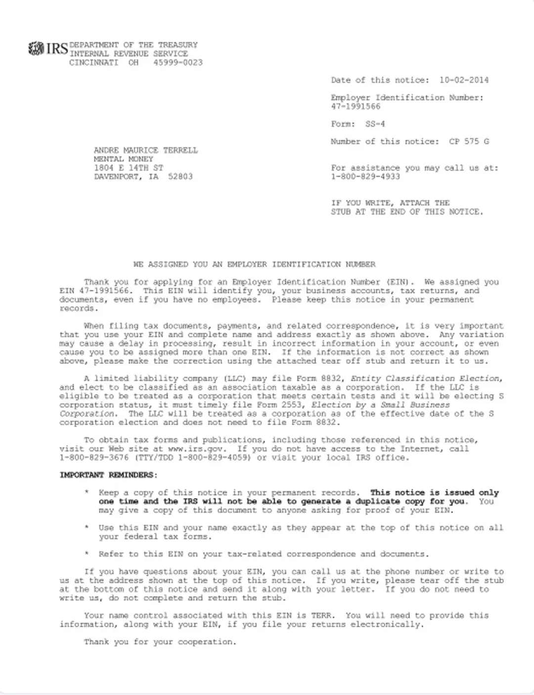 CP 575 Letter What It Is Why Your Business Needs It And How To 