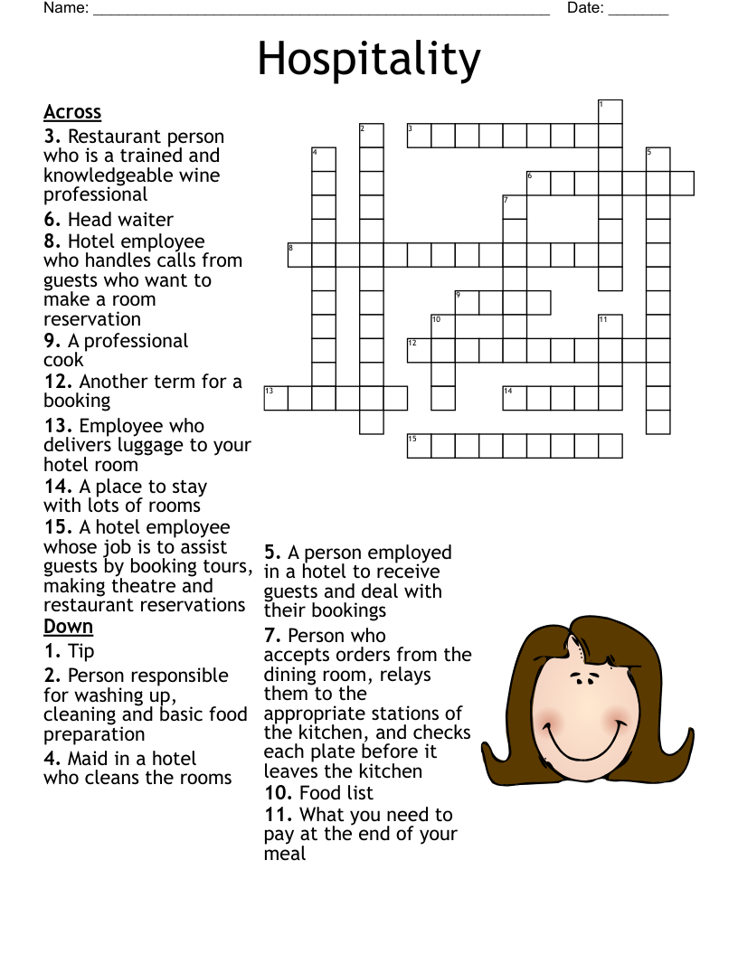 Culinary Vocab Crossword WordMint