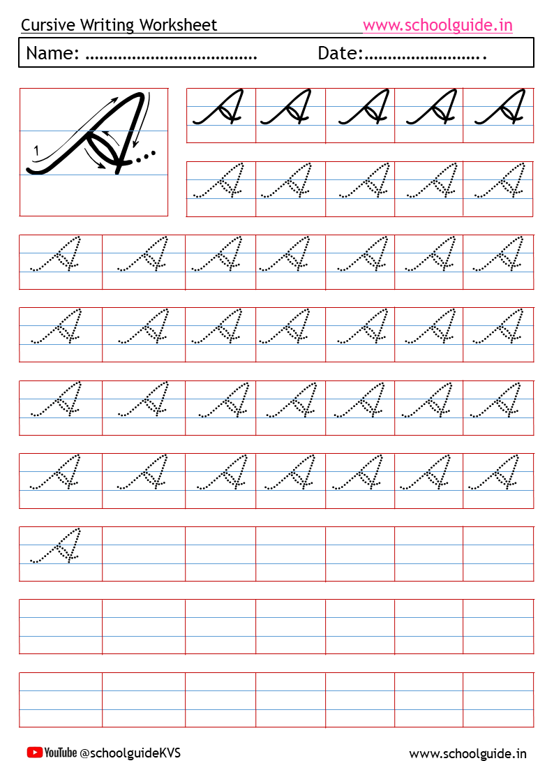 Printable Cursive Worksheet
