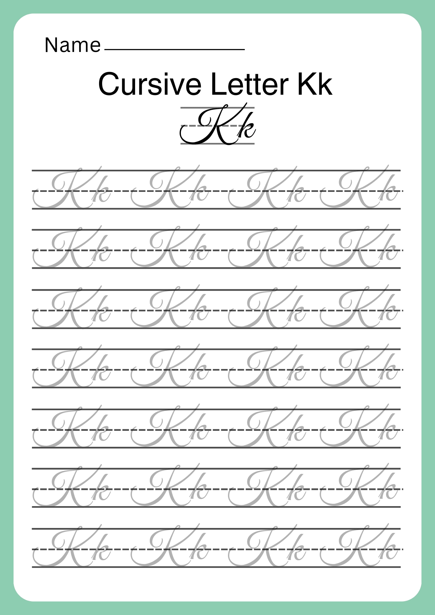 Cursive Writing Worksheets From A To Z With Free PDF
