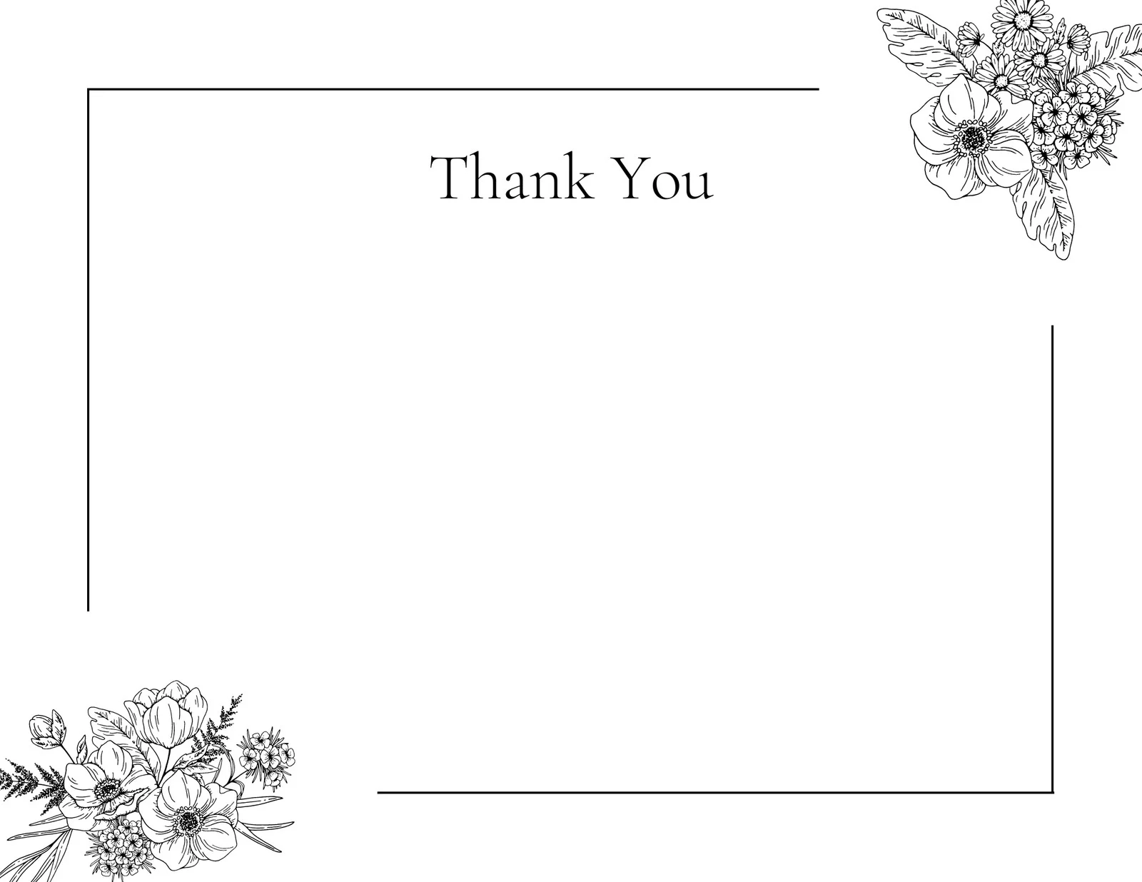 Thank You Note Printable Template