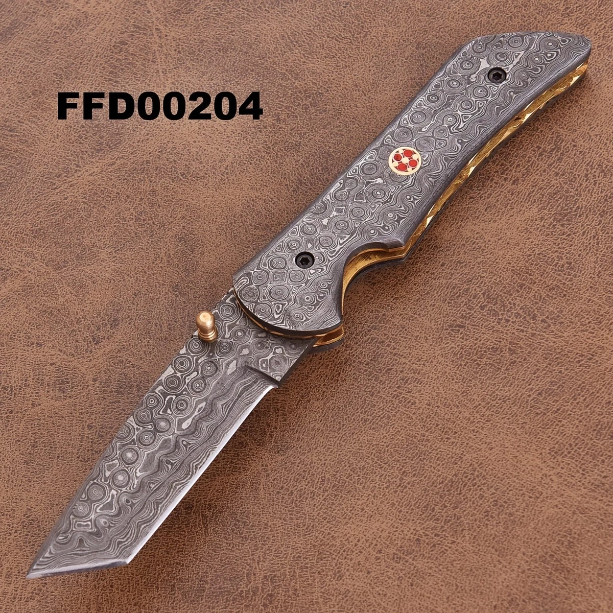 Damascus Steel Blade Gray Collectible Modern Custom amp Handmade 