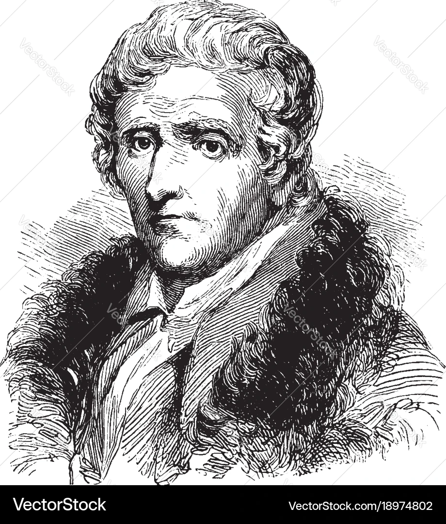 Daniel Boone Pioneer Portrait Royalty Free Vector VectorStock