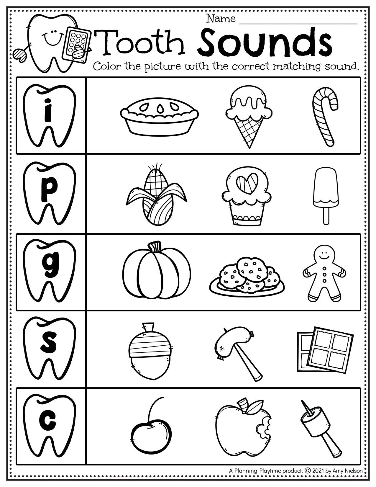 Dental Worksheets For Kids
