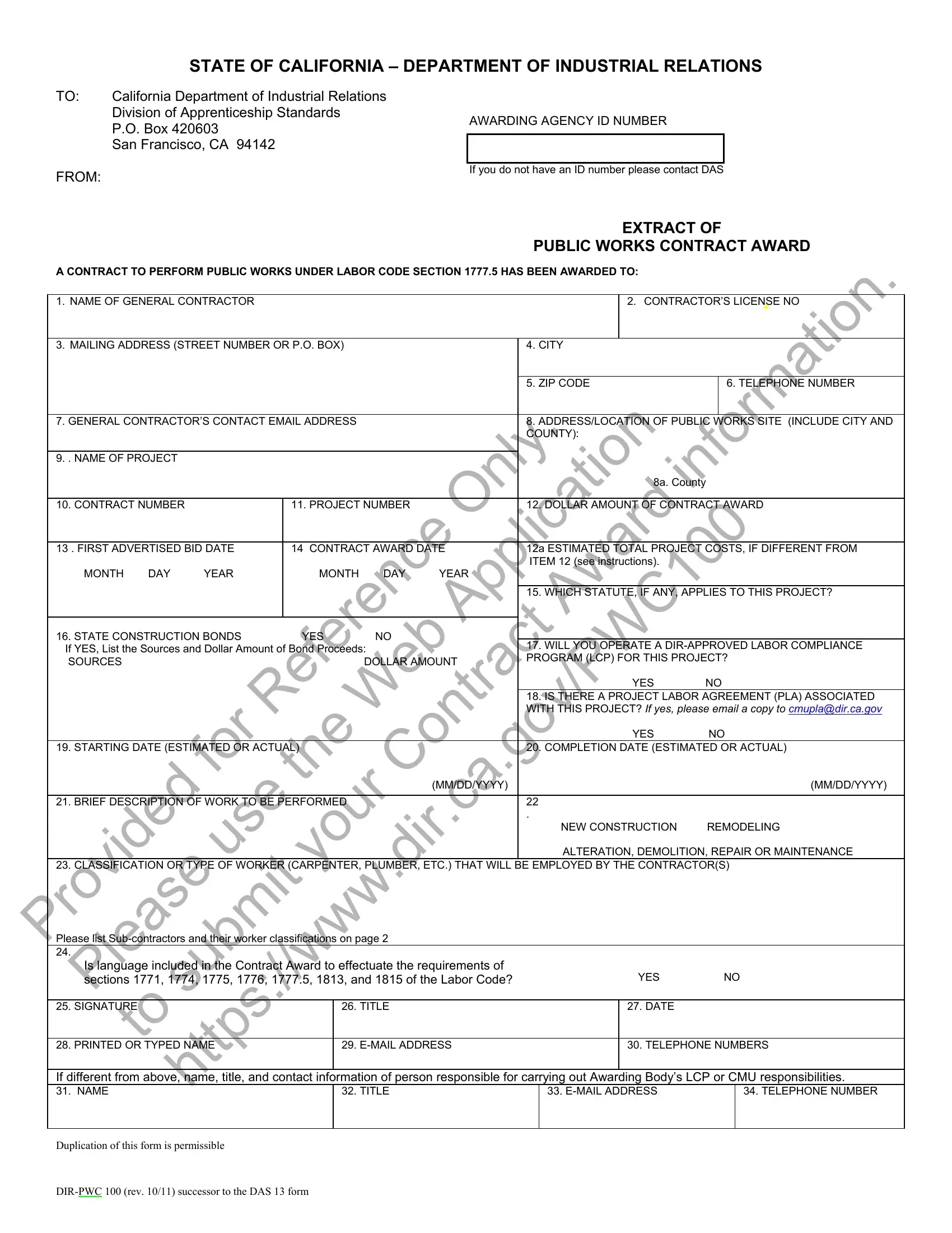 Ca Dir Forms