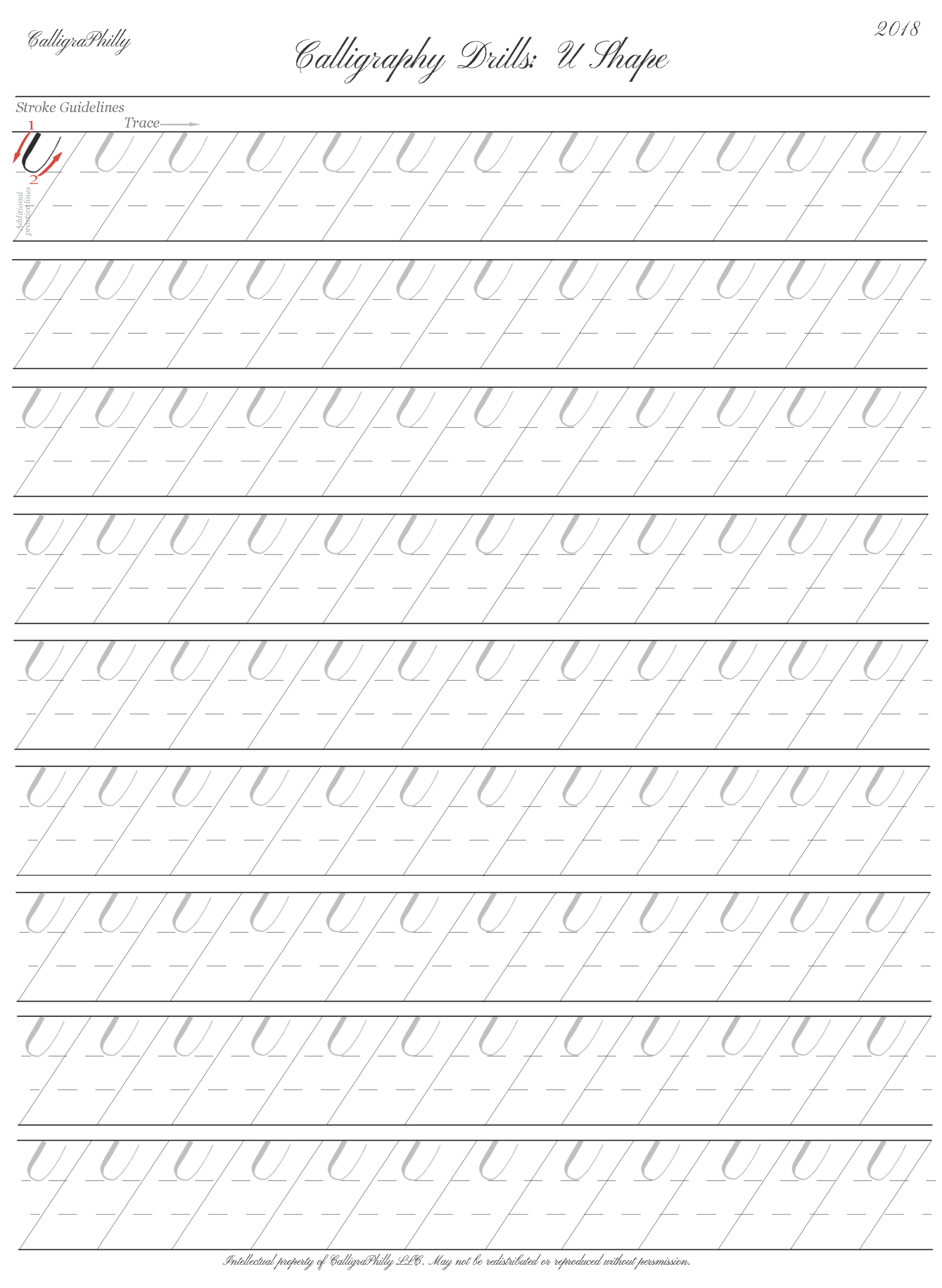 Calligraphy Practice Sheet Printable