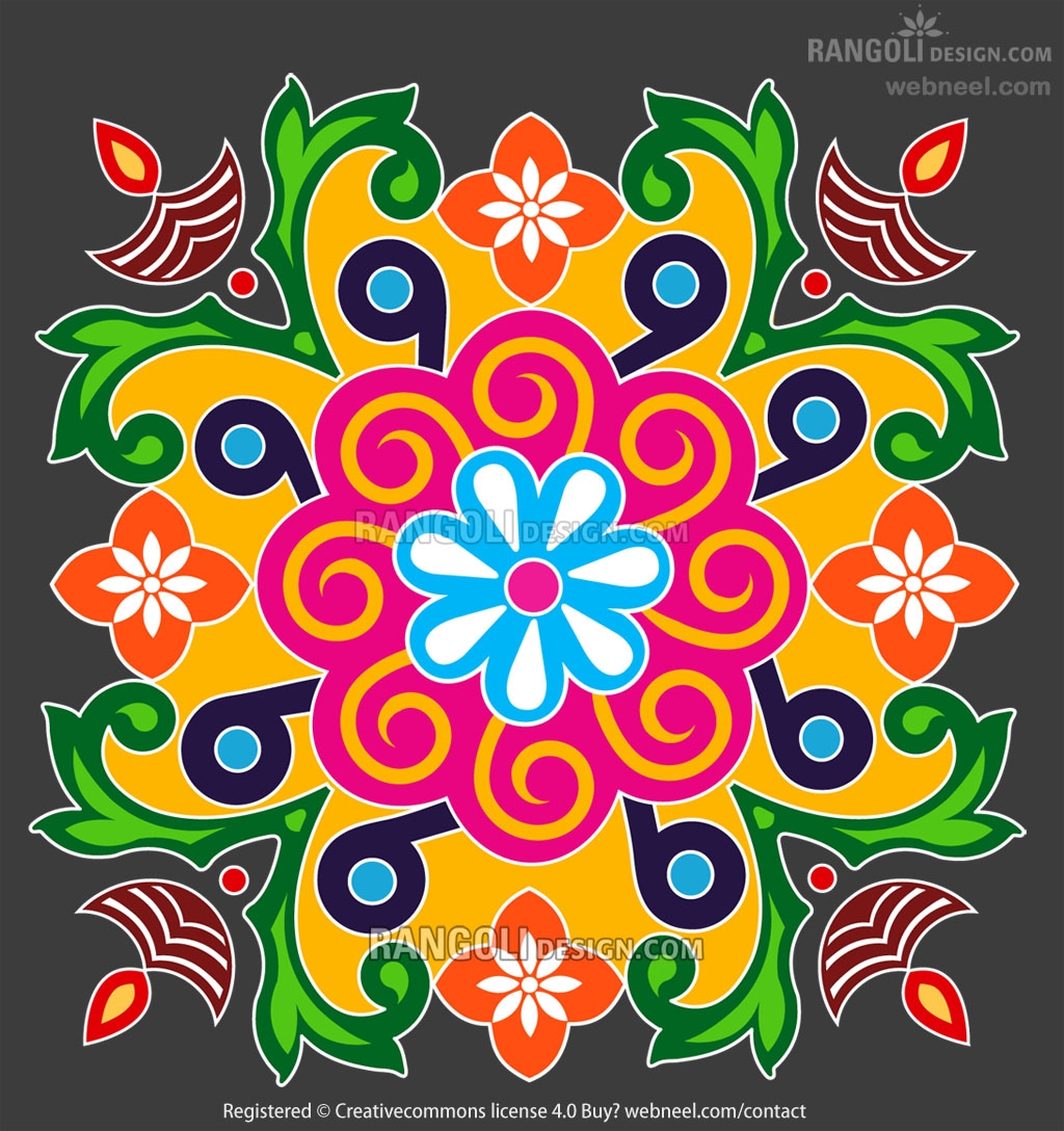 Diwali Rangoli Coloring Pages GetColoringPages Worksheets 