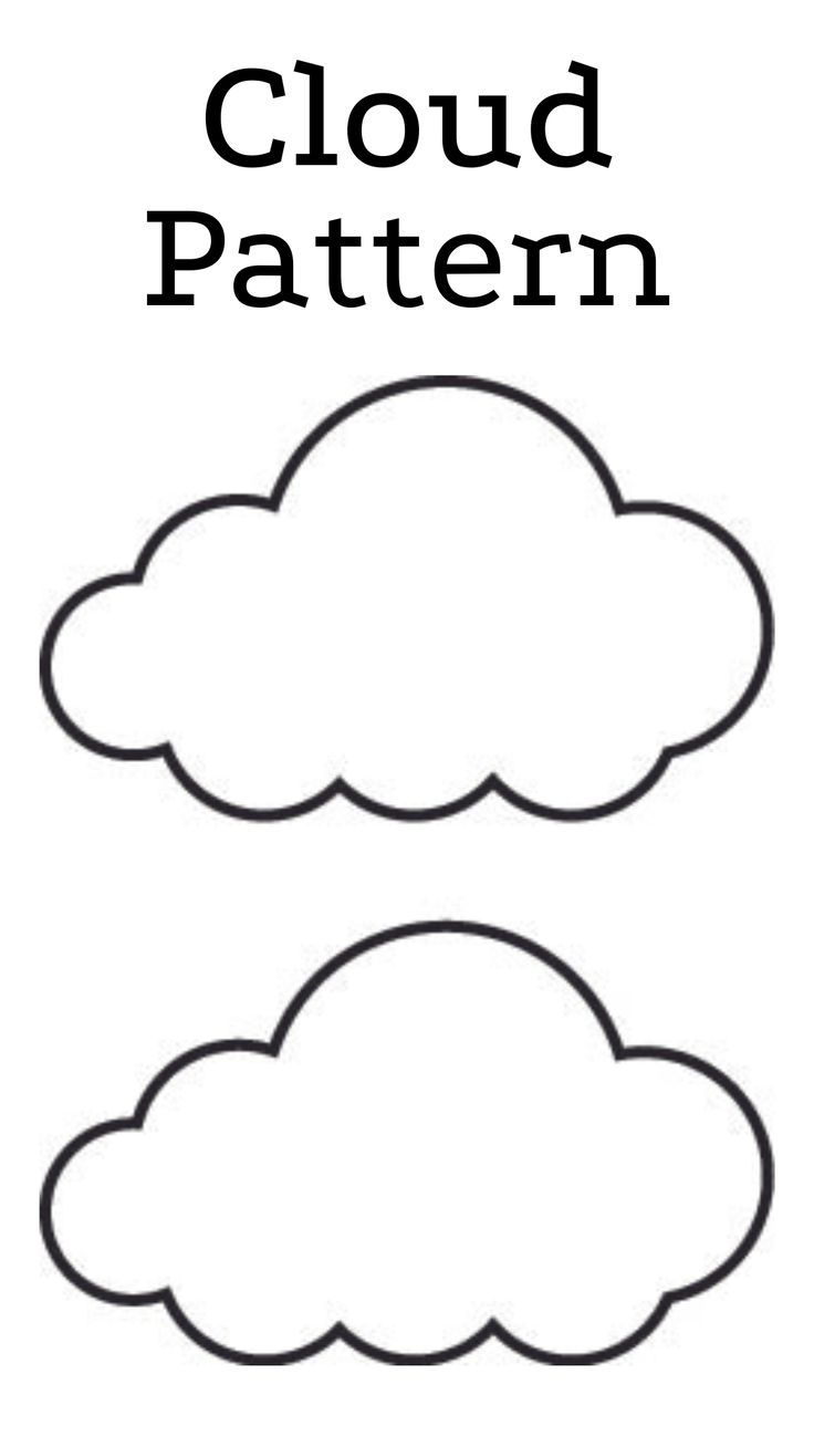 Printable Cloud Shape Template