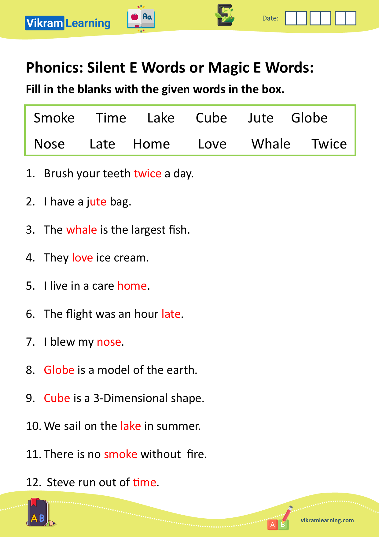 Download Phonics Silent E Words Or Magic E Words Worksheets For 