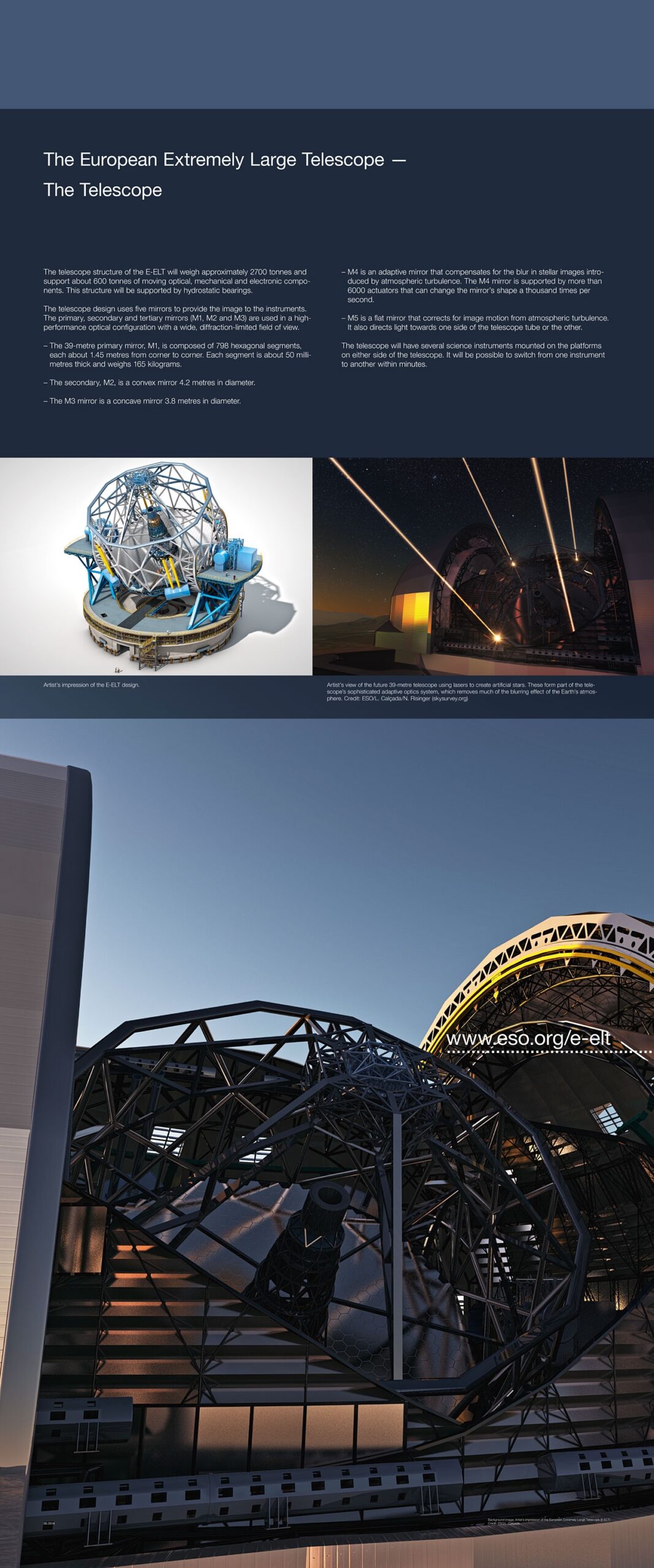 E ELT Telescope Exhibition Panel 90 X 216 Cm English ESO Suomi