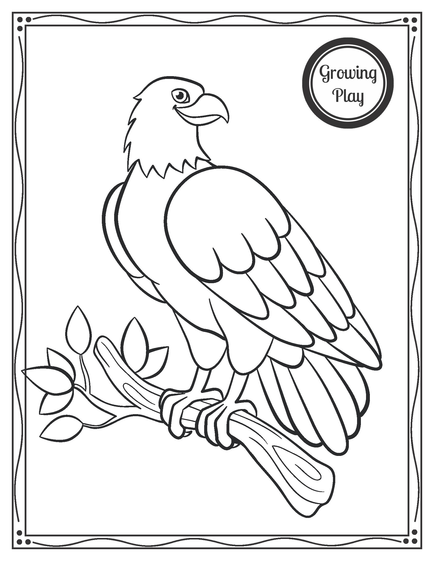 eagle coloring pages page 4 growing play
