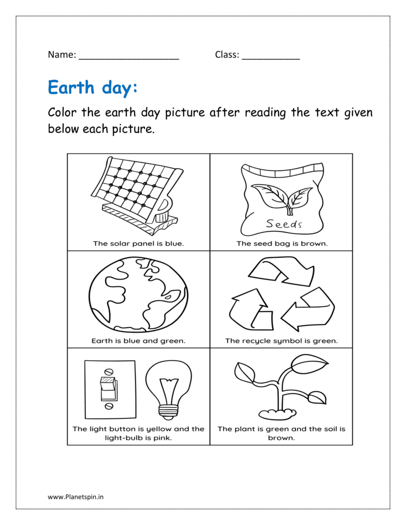 Free Printable Earth Day Worksheets