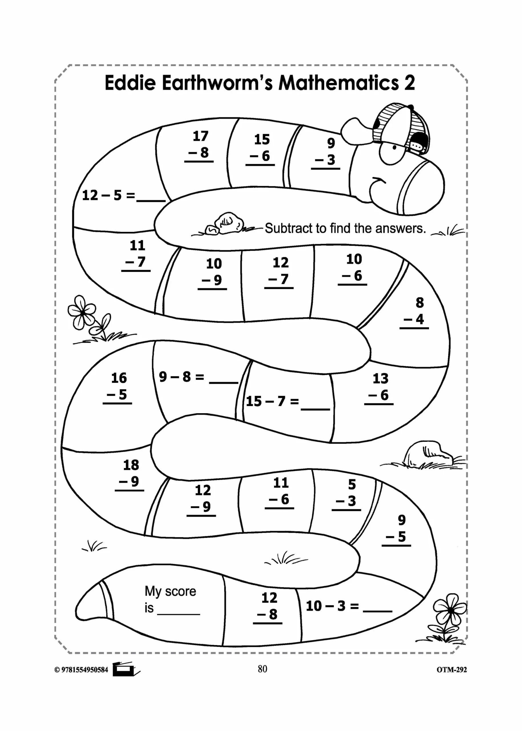 Earthworm Math Worksheets Grades 2 3
