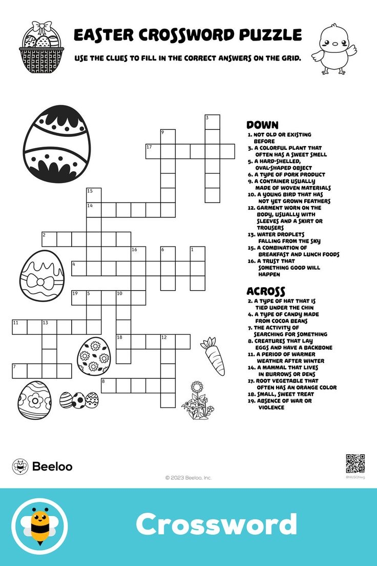 Easter Crossword Puzzles Printable