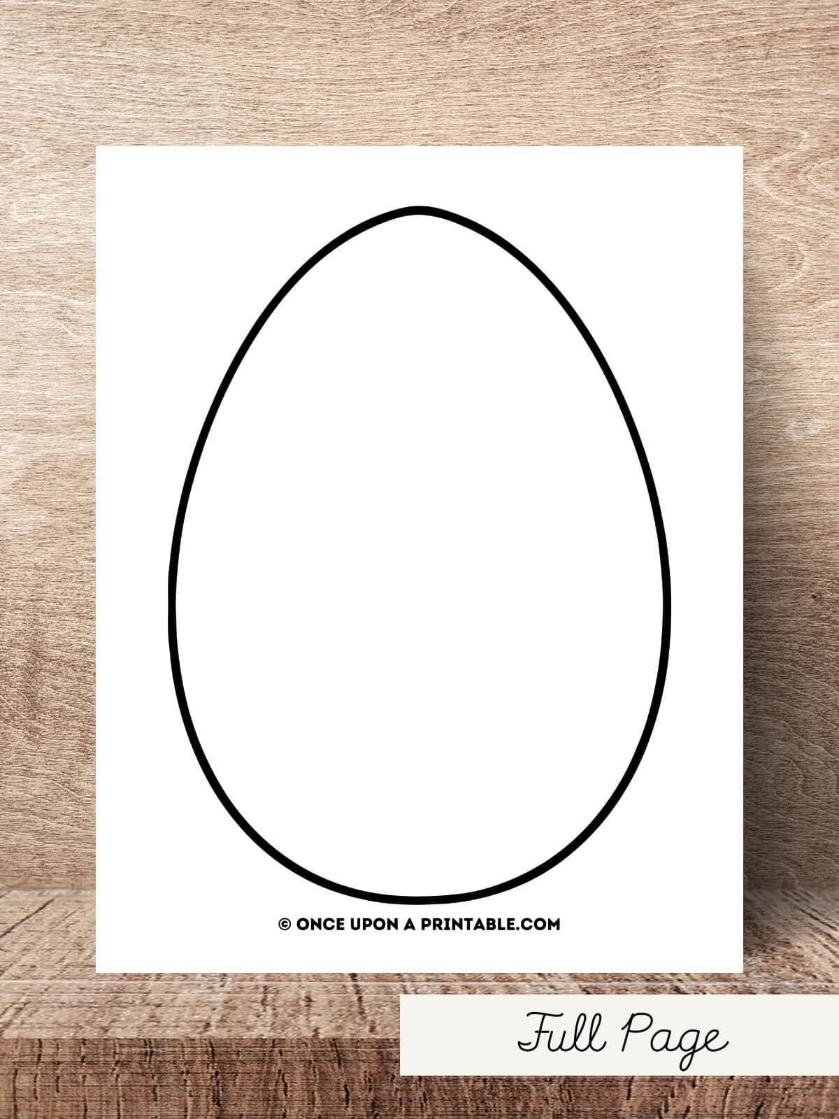 Blank Printable Easter Egg Template