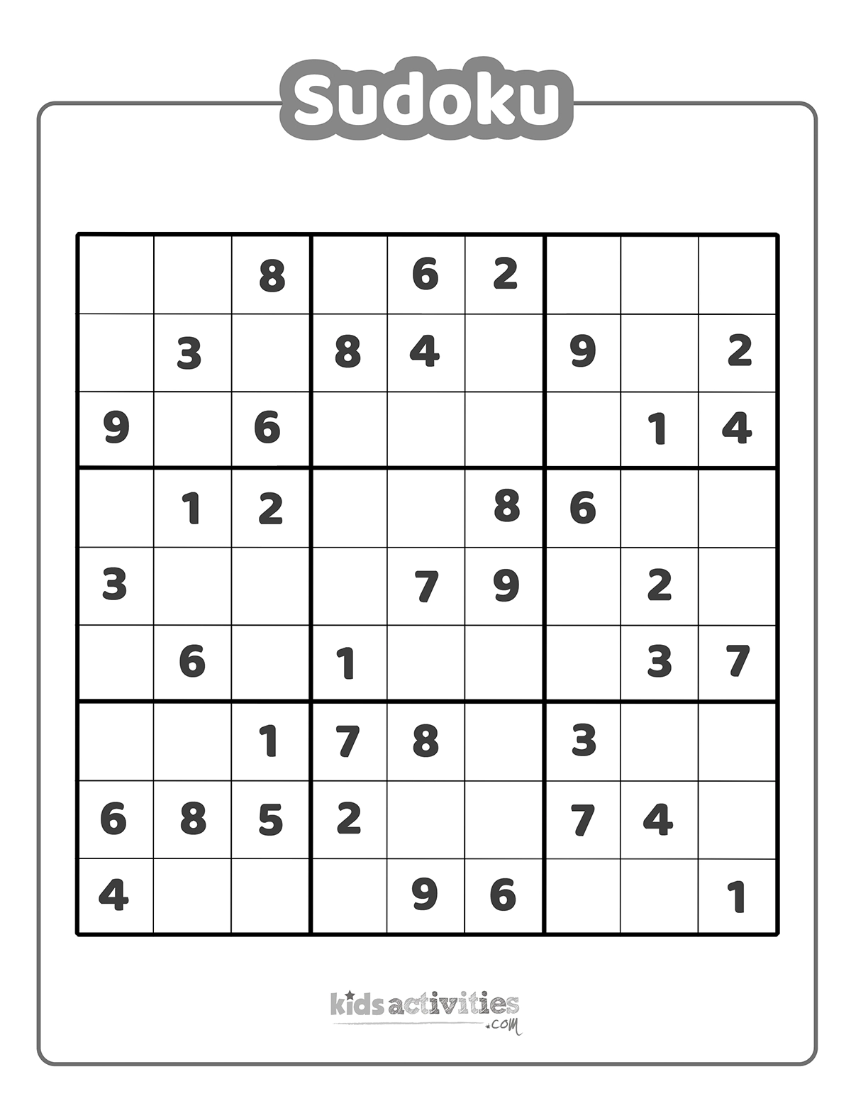 Free Printable Sudoku Puzzles And Answers