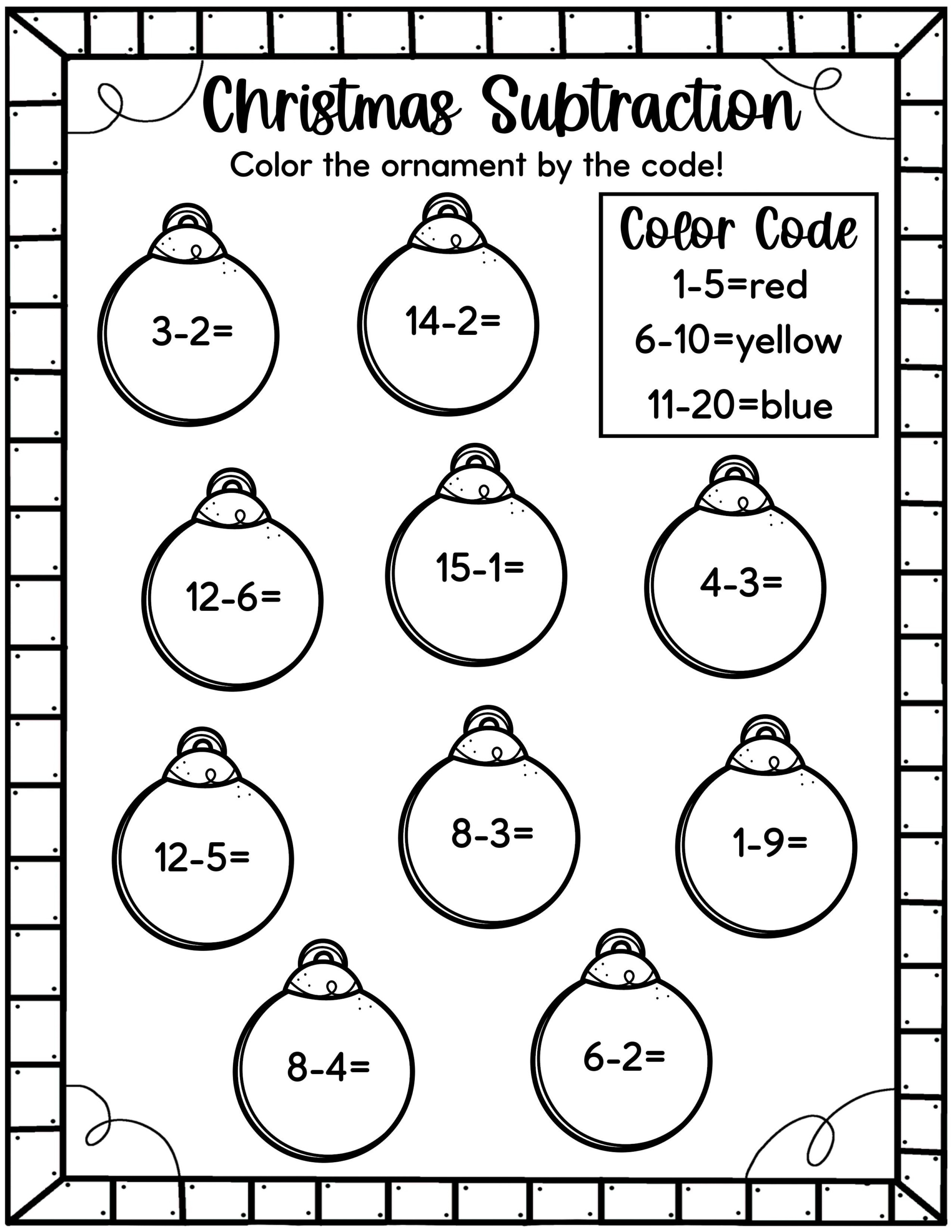 Christmas Fun Math Worksheets Printable