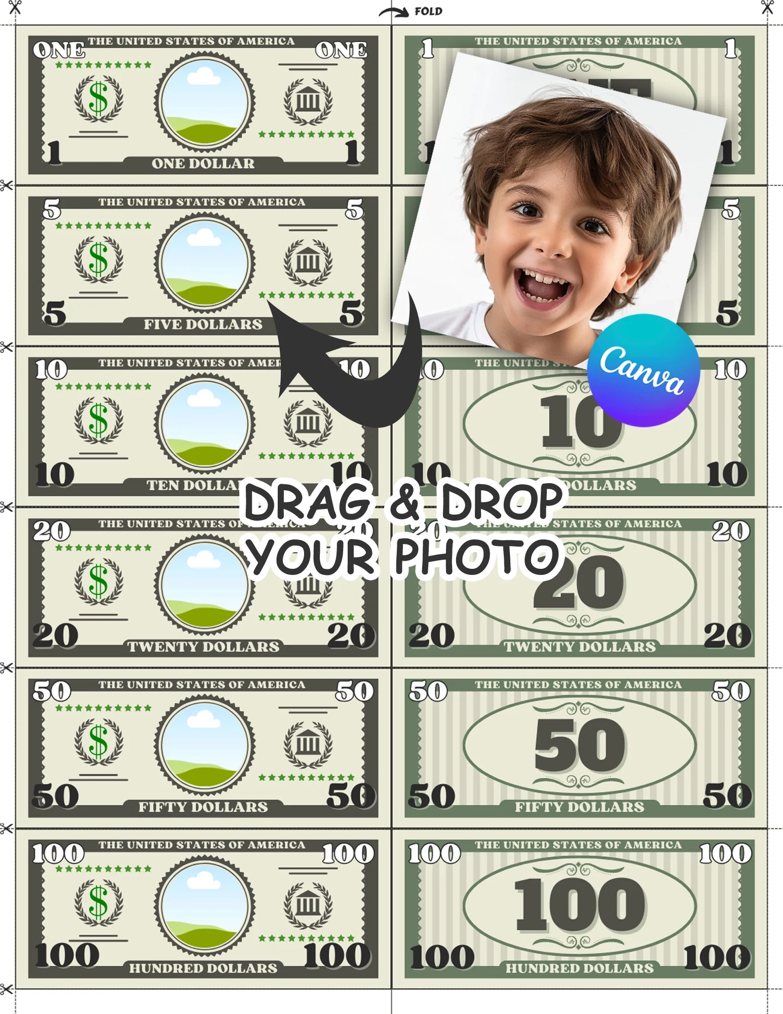 Money Template Printable
