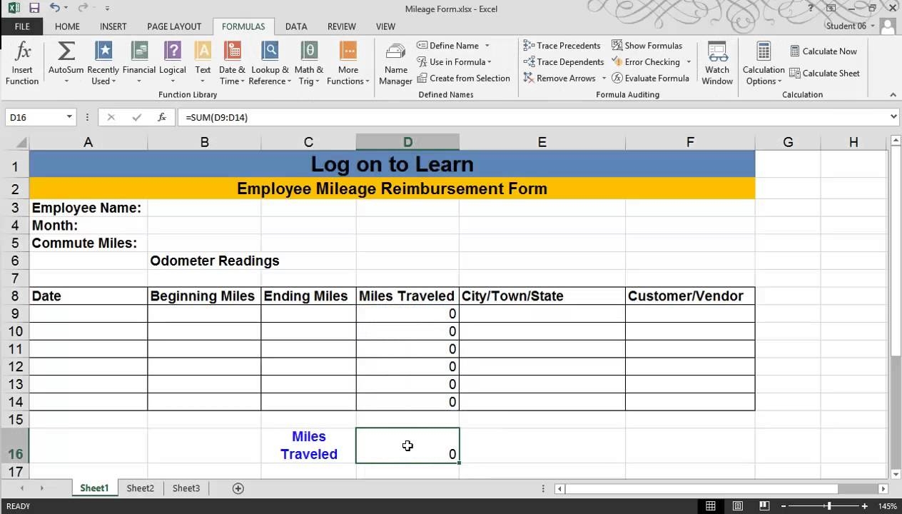 Creating A Printable Form In Excel