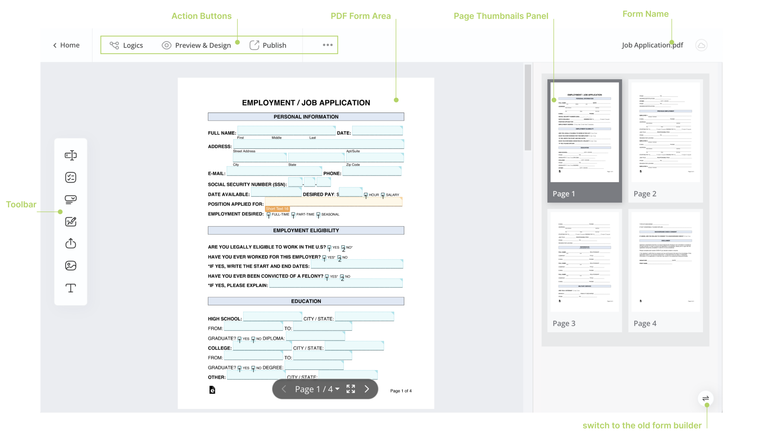 Explore The Form Builder