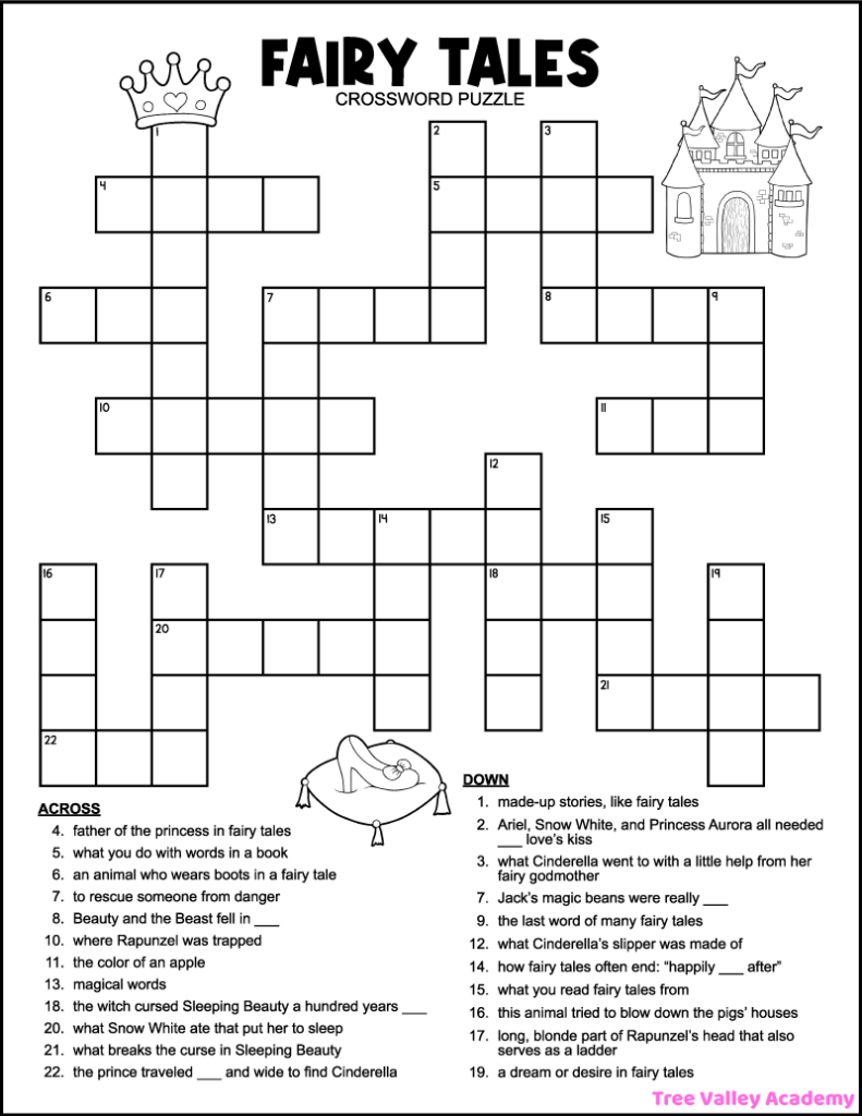 2nd Grade Crossword Puzzles Free Printable