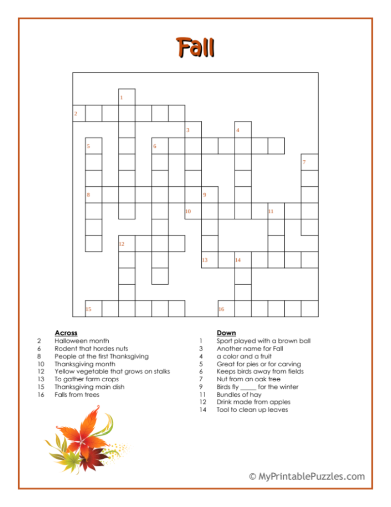 Monday Crossword Puzzles Printable