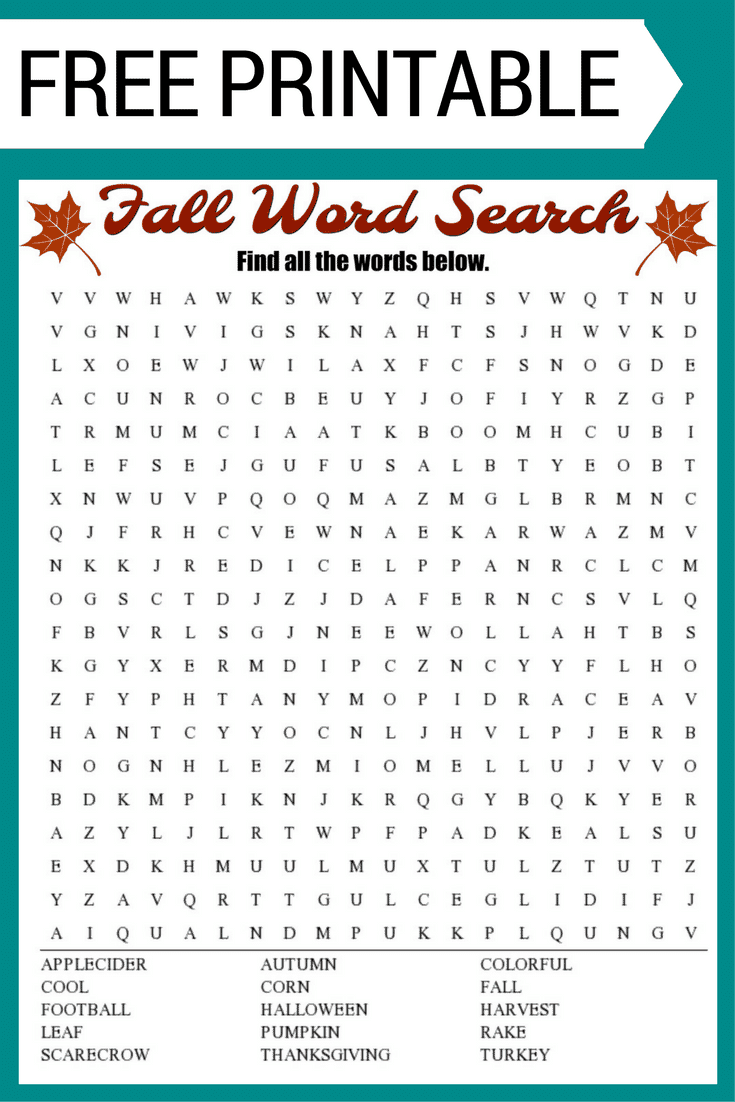 Fall Puzzles Printable