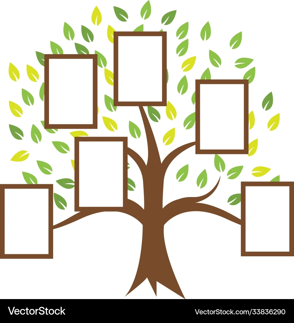 Family Tree Template Royalty Free Vector VectorStock