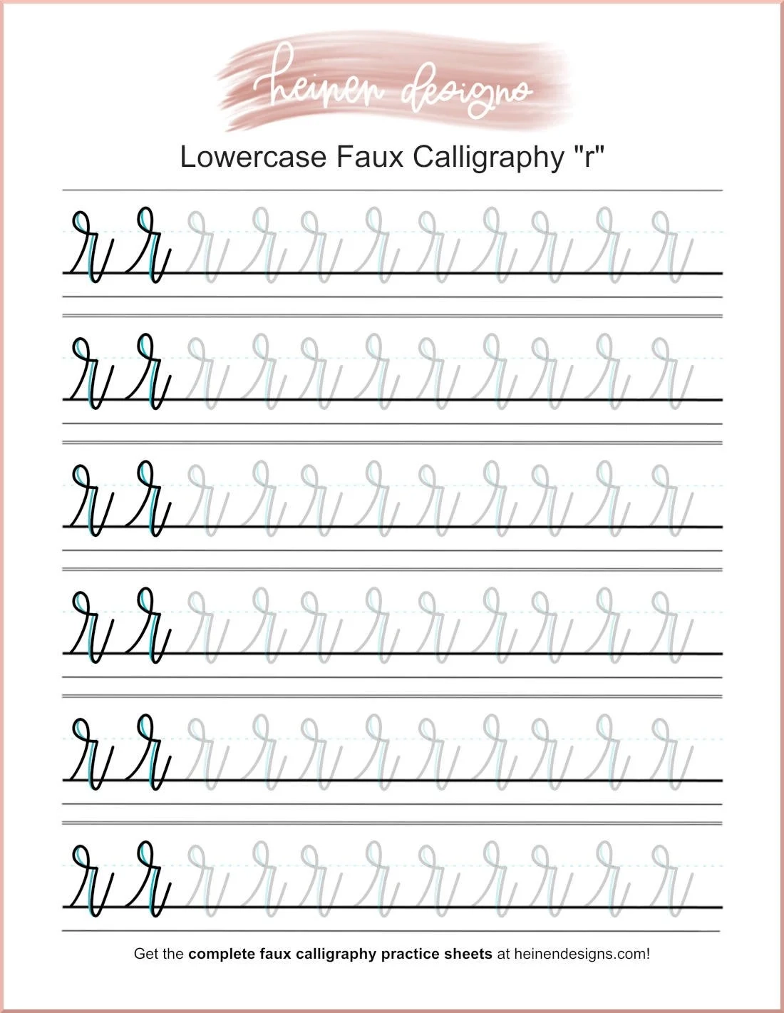 Calligraphy Practice Paper Free Printable