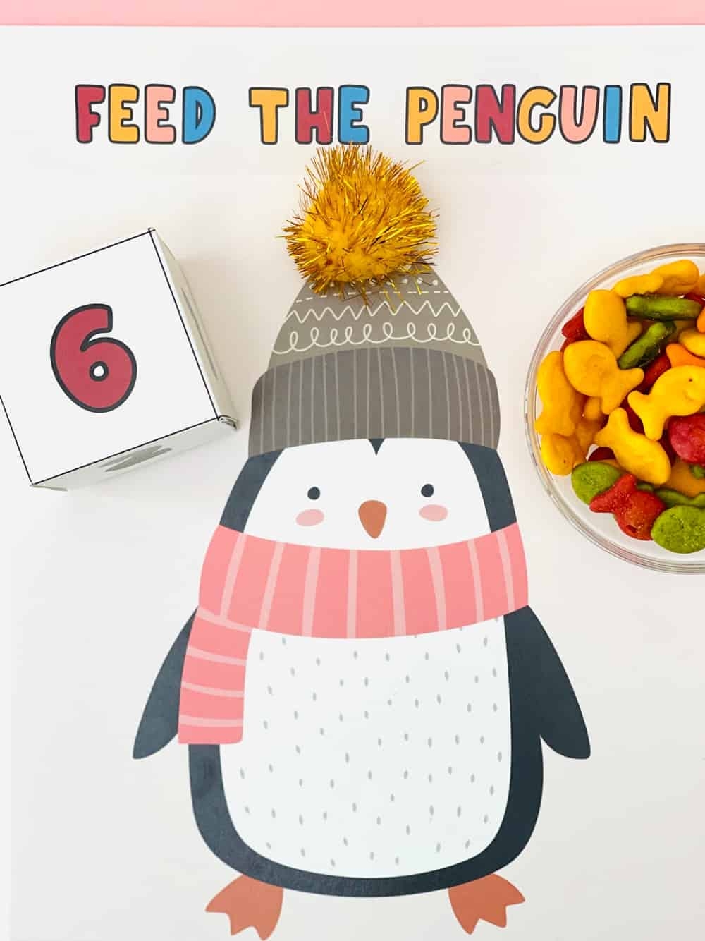 Feed The Penguin Winter Activity For Kids Winter Preschool Craft