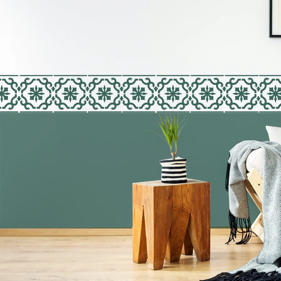 FEZ Moroccan Border Stencil Traditional Islamic Tile Effect Border Pattern