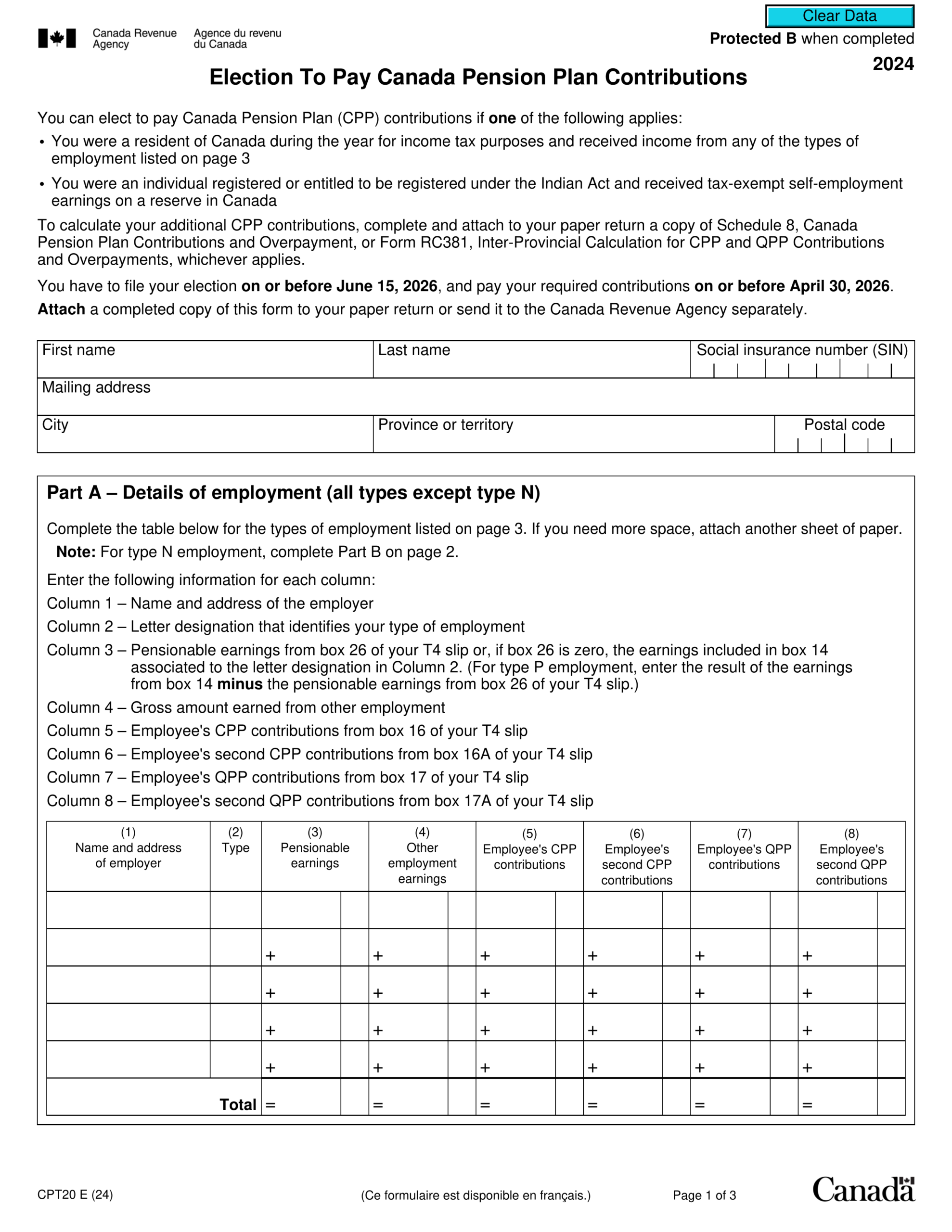 Application Form To Apply For Cpp