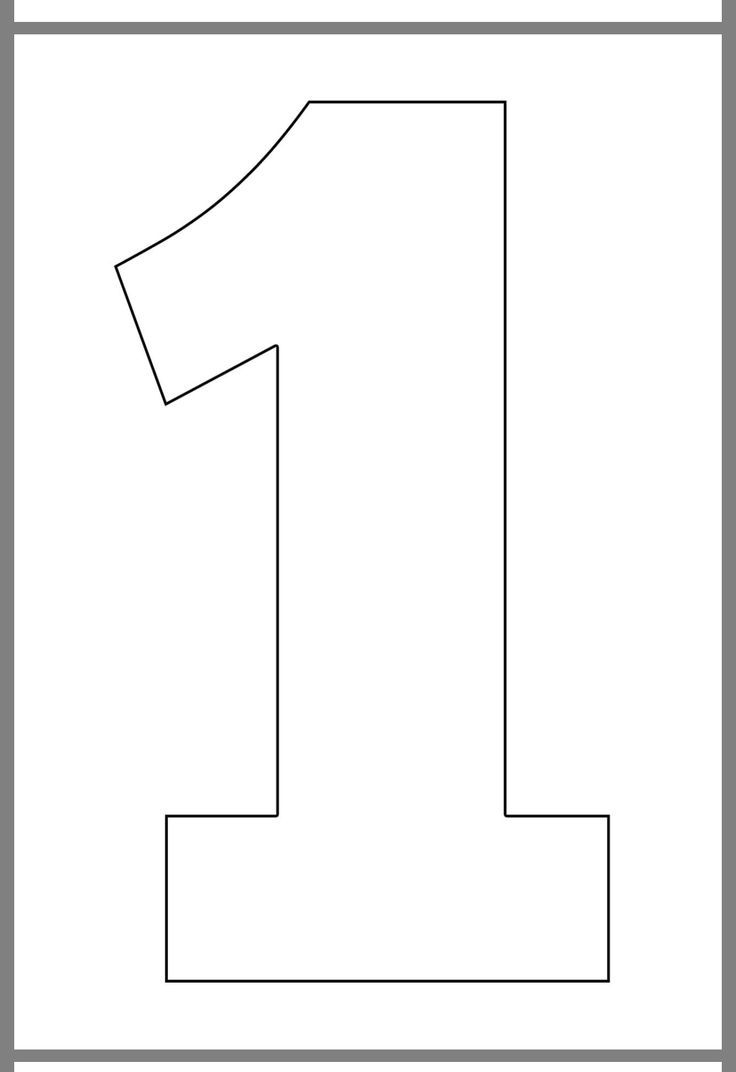 First Birthday Card Templates Number One Coloring Page