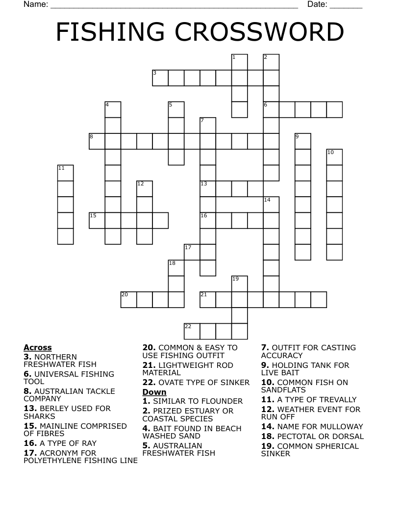 Universal Crossword Puzzles Printable