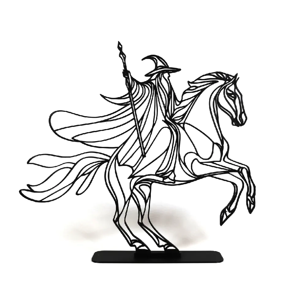 Flowing Line Art Gandalf Lord Of The Rings By PhaseworksCA 